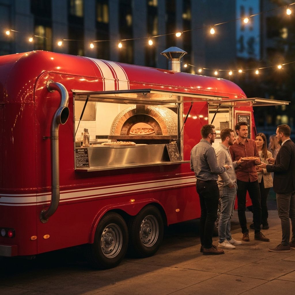 İtalyan Spor Araba Temalı Pizza Trailer'ı - Yan Görünüm